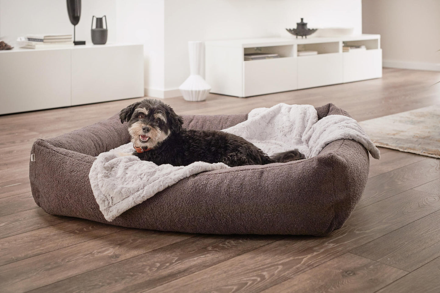LABONI Hundebett / Katzenbett CLASSIC Bezug Teddy