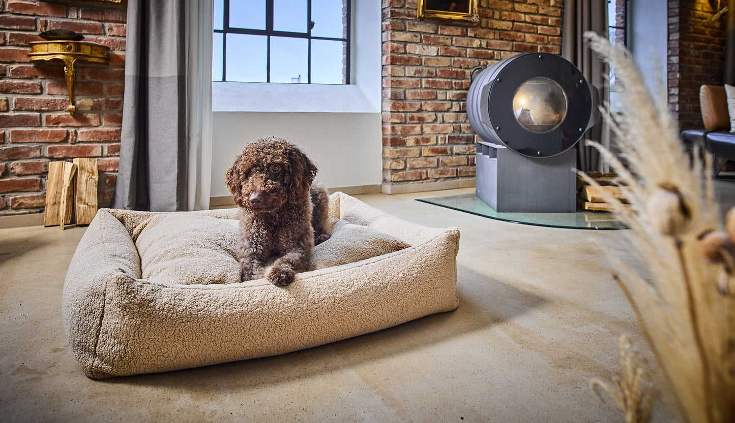 LABONI Hundebett / Katzenbett CLASSIC Bezug Teddy