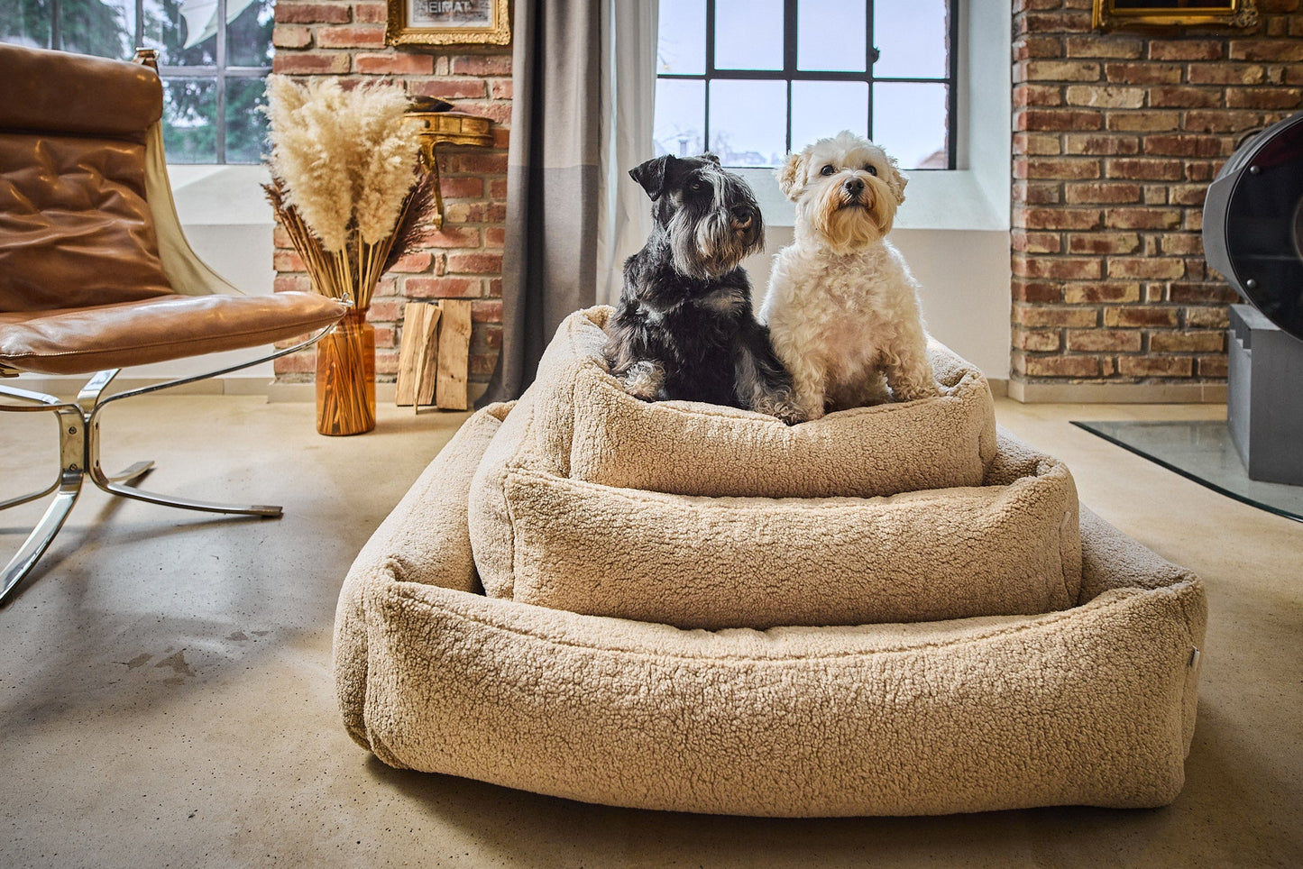 LABONI Hundebett / Katzenbett CLASSIC Bezug Teddy