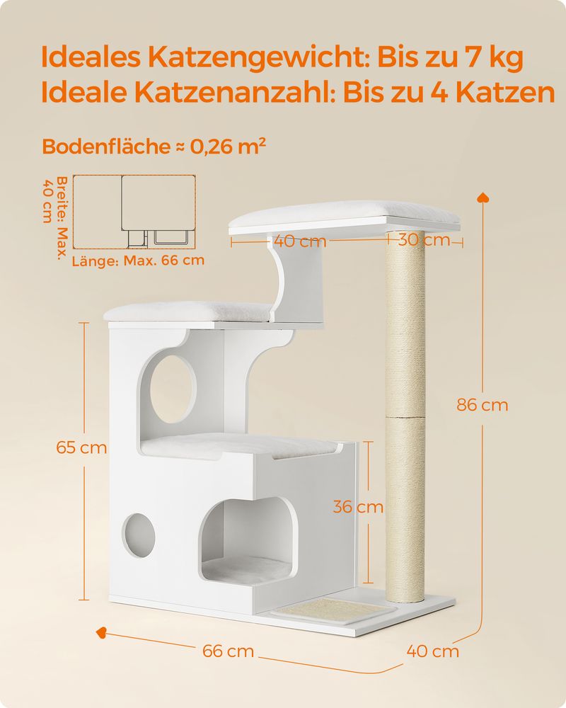 Kratzbaum 88 cm hoch - Askmy4Cats