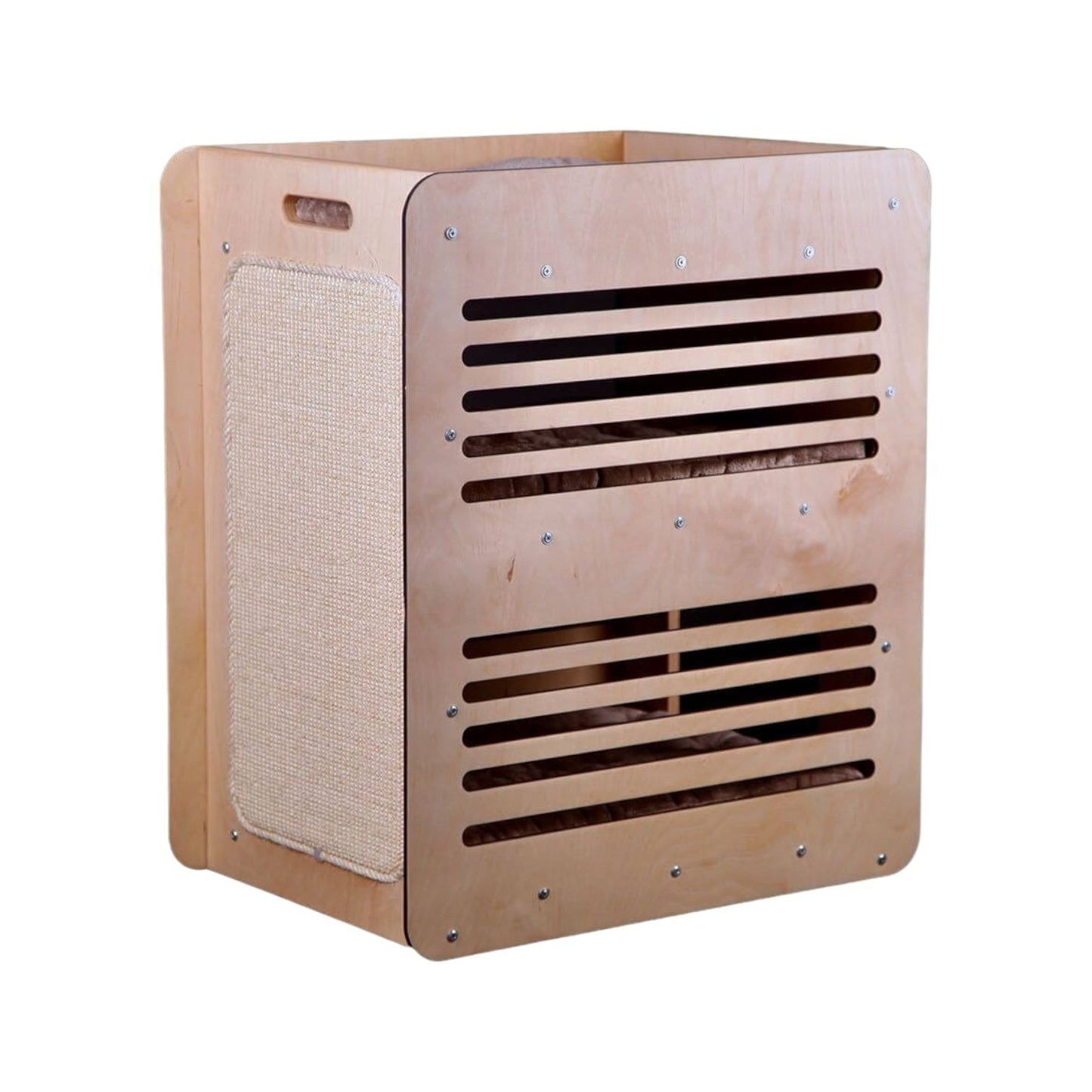3er Katzenbett - Box mit Kratzwand - Askmy4Cats