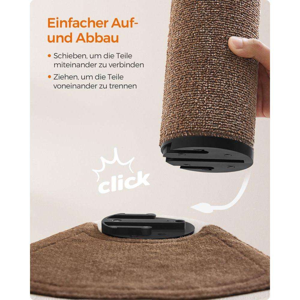 Clickat Kratzbaum mit Kratzsäule und weicher Leiter - Askmy4Cats