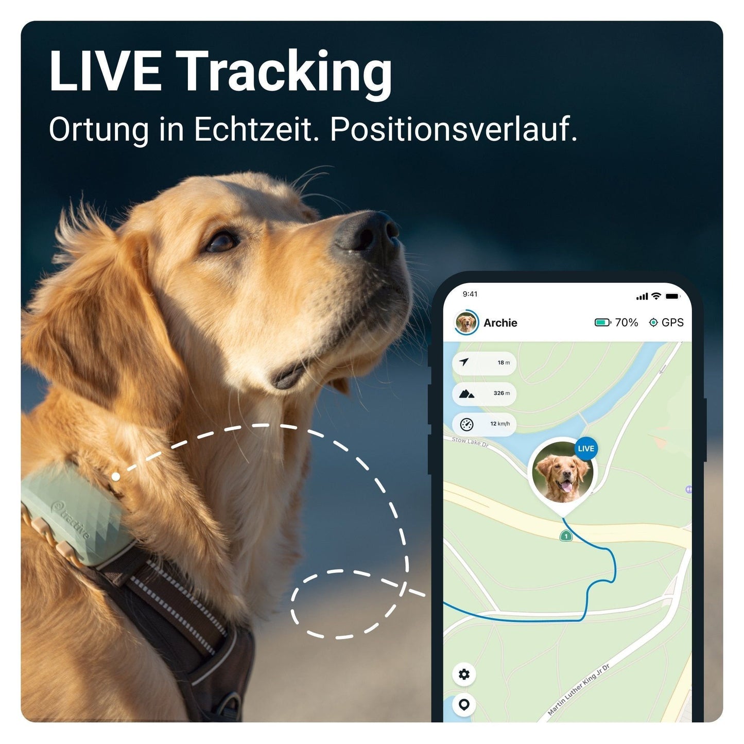 GPS Tracker TRACTIVE DOG XL - Askmy4Cats
