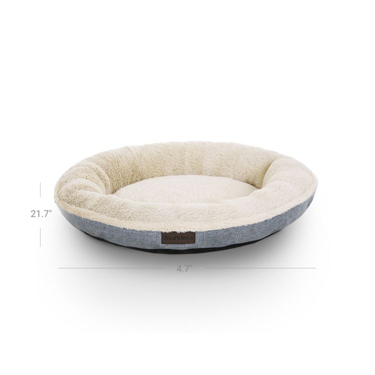 Hunde- und Katzenbett grau Ø 55 cm - Askmy4Cats