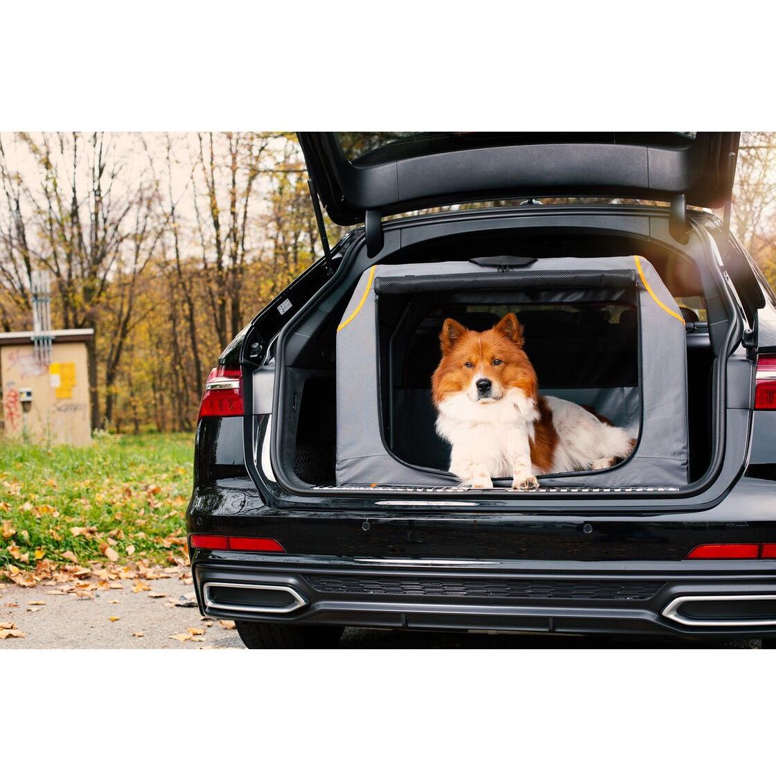 Knuffelwuff Faltbare Hundebox Auto Transportbox Mit Aluminiumgestell Für Den Kofferraum - Askmy4Cats