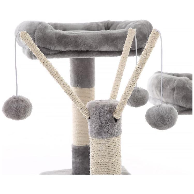 Kratzbaum 164 cm hoch hellgrau - Askmy4Cats