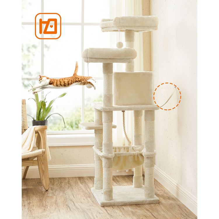Kratzbaum mit Hängematte 143 cm - Askmy4Cats