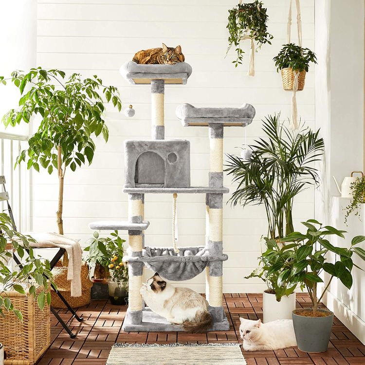 Kratzbaum mit Hängematte 143 cm - Askmy4Cats