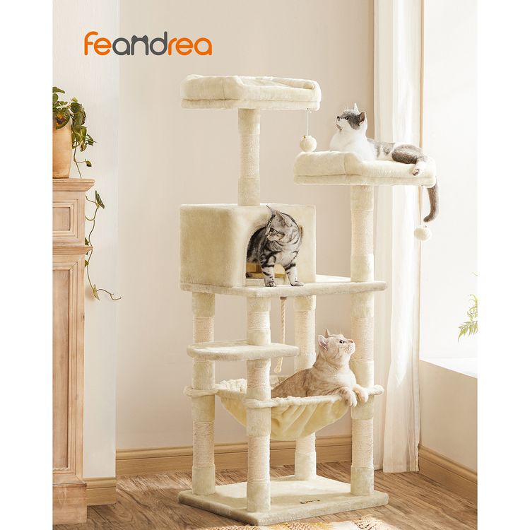 Kratzbaum mit Hängematte 143 cm - Askmy4Cats