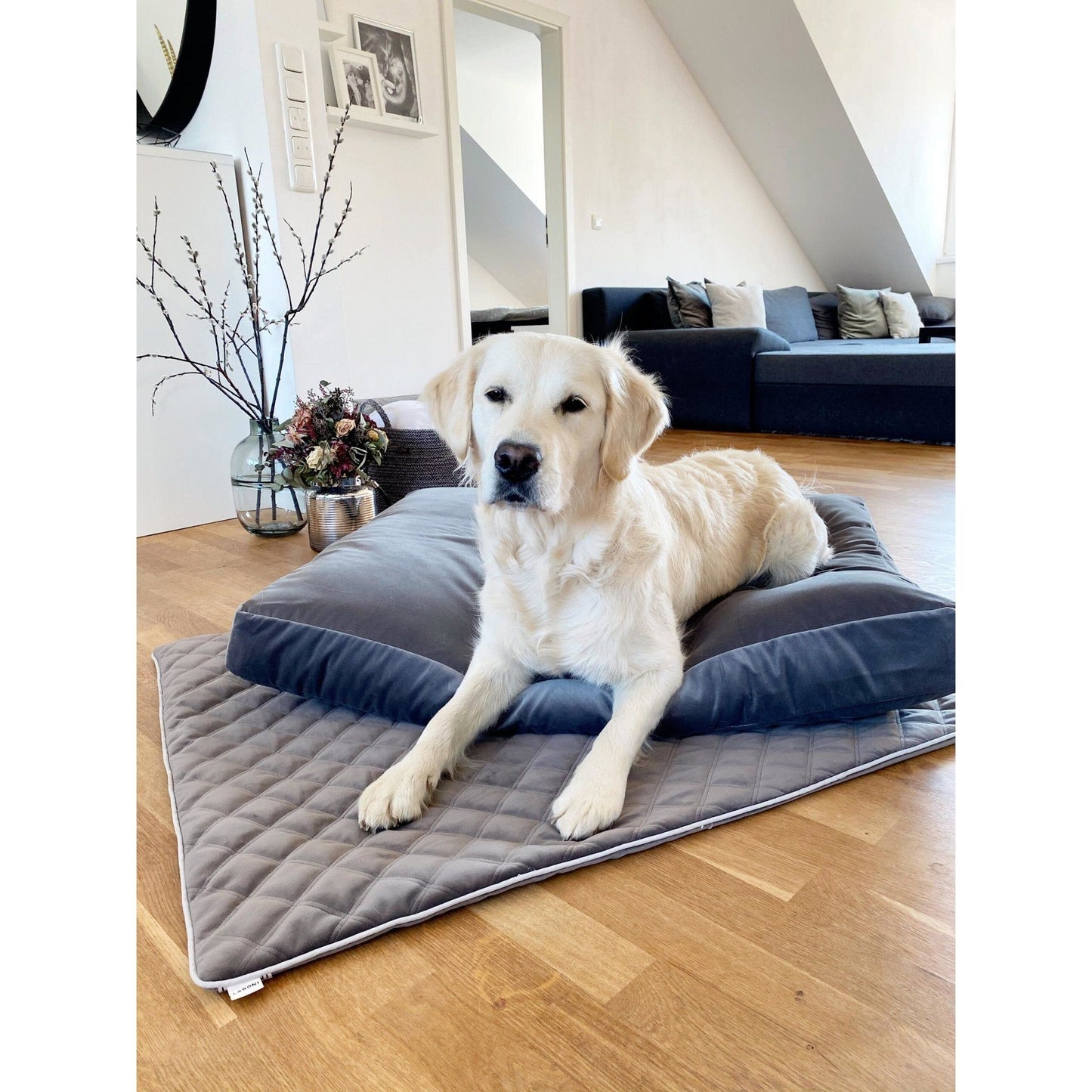 LABONI Decke OXFORD - strapazierfähige Hundedecke in edler Samtoptik - Askmy4Cats