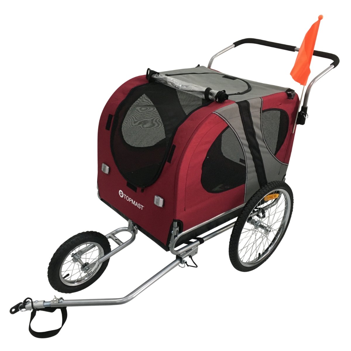 TOPMAST "Easy Flow" Hundefahrradanhänger mit Joggerfunktion - Askmy4Cats