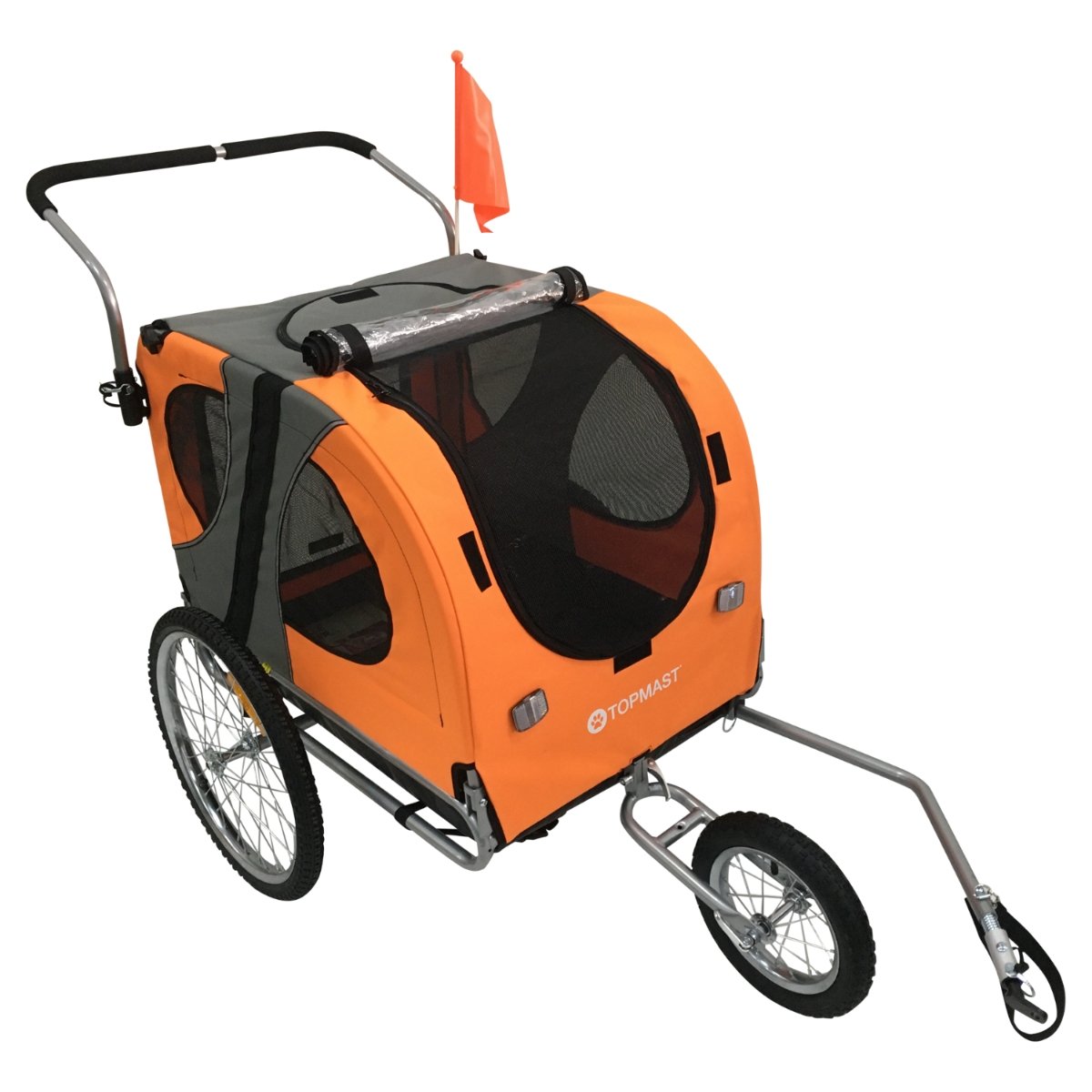 TOPMAST "Easy Flow" Hundefahrradanhänger mit Joggerfunktion - Askmy4Cats