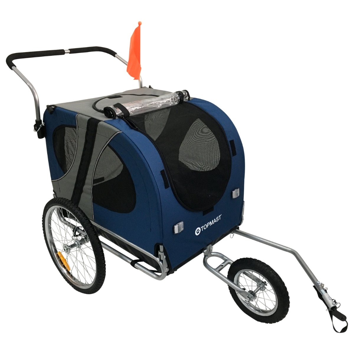 TOPMAST "Easy Flow" Hundefahrradanhänger mit Joggerfunktion - Askmy4Cats