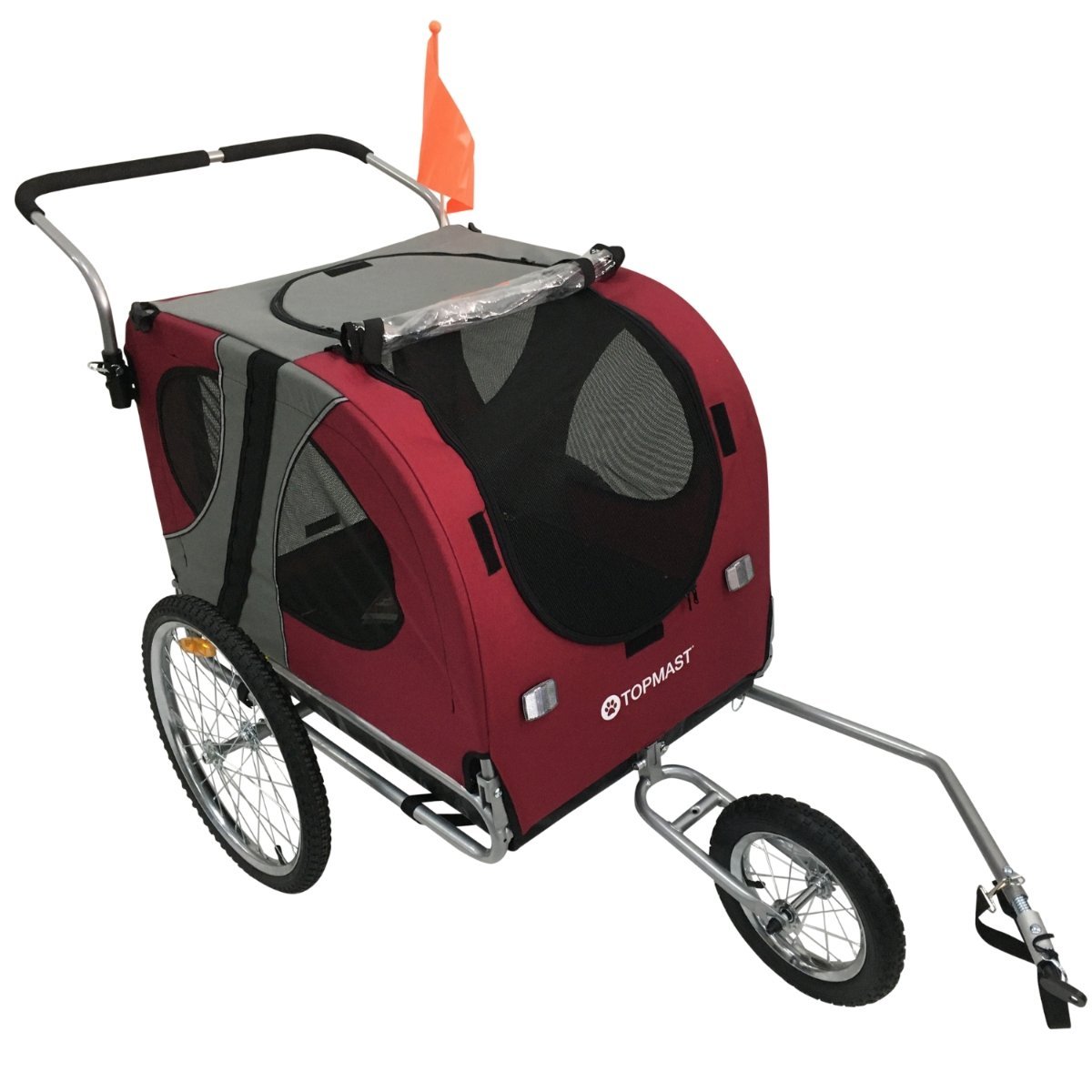 TOPMAST "Easy Flow" Hundefahrradanhänger mit Joggerfunktion - Askmy4Cats