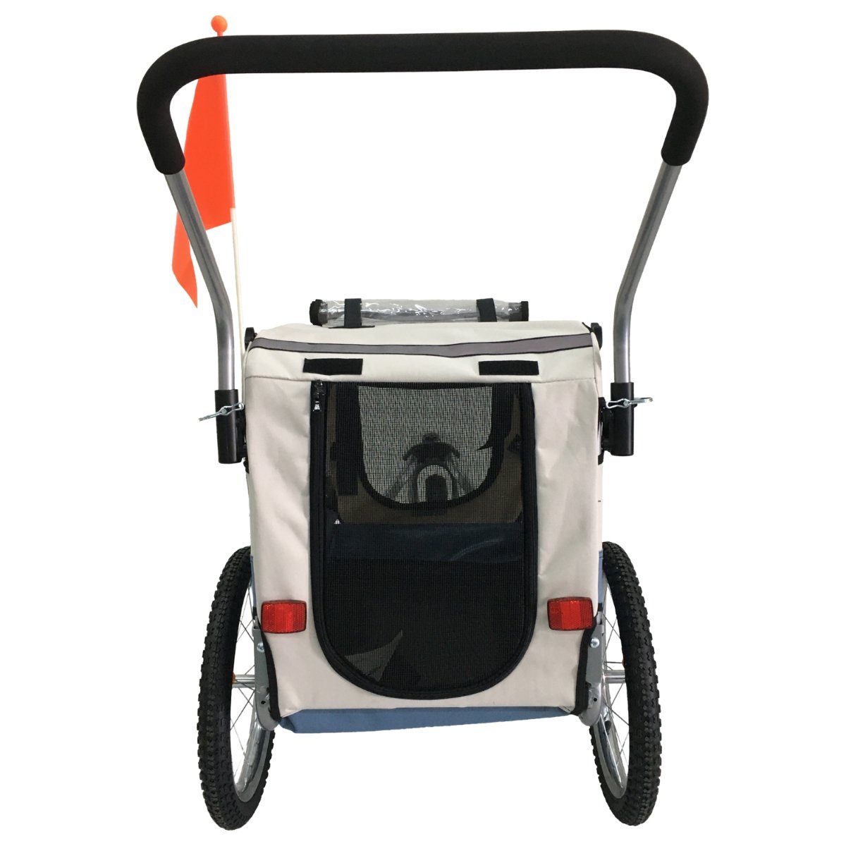 TOPMAST Hundefahrradanhänger SKY - Mit Joggerfunktion - Faltbar - Blau - Medium - Askmy4Cats