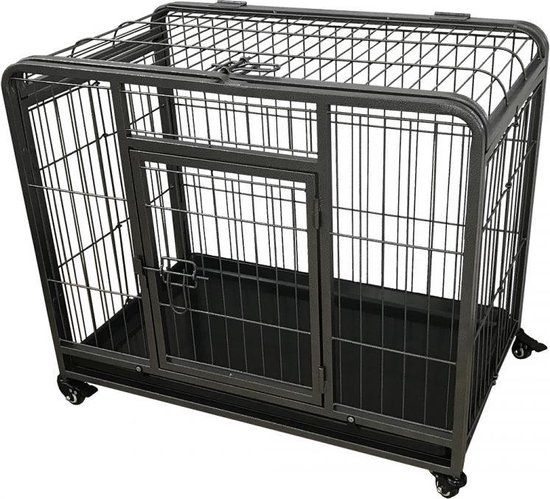 TOPMAST Hundekäfig mit Rollen, Faltbar - Askmy4Cats
