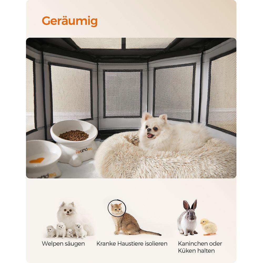 Welpenlaufstall achteckig - Askmy4Cats