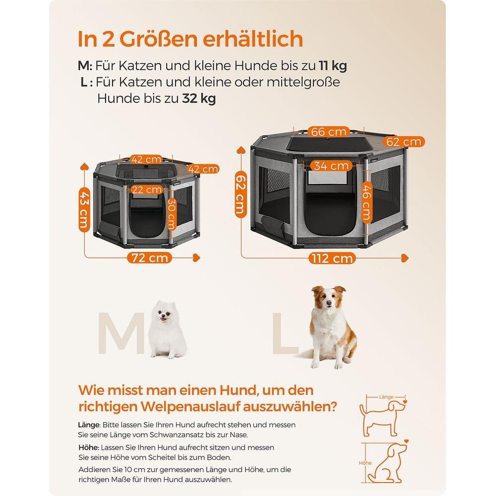 Welpenlaufstall achteckig - Askmy4Cats