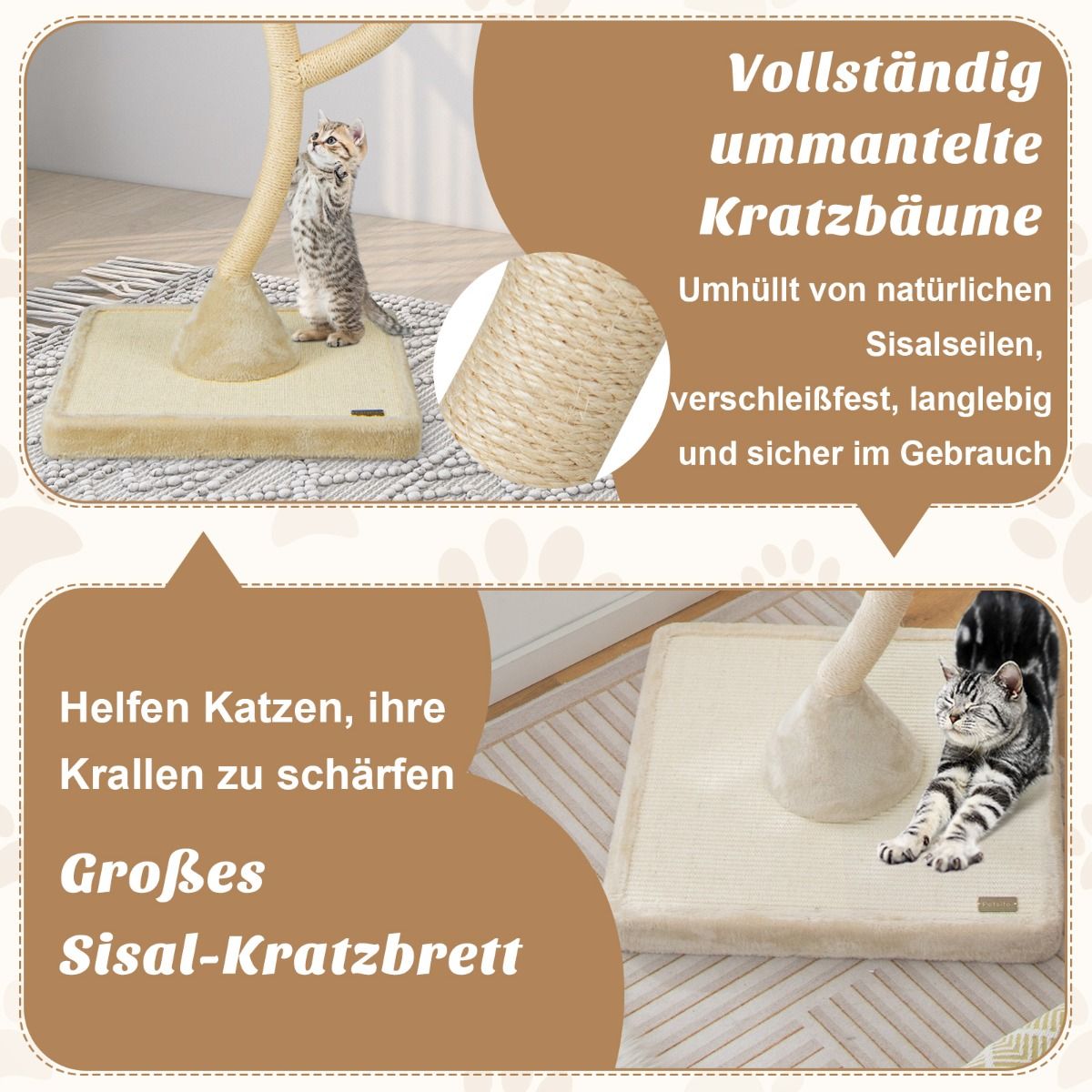 Askmy4Cats Katzenbaum - Für glückliche Katzenmomente und sanfte Krallenpflege 178 cm hoch - Askmy4Cats