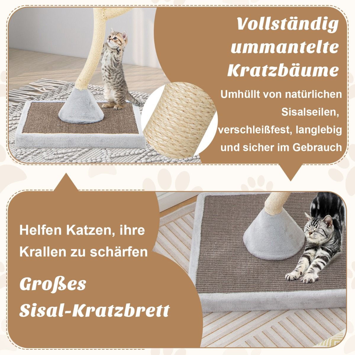 Askmy4Cats Katzenbaum - Für glückliche Katzenmomente und sanfte Krallenpflege 178 cm hoch - Askmy4Cats