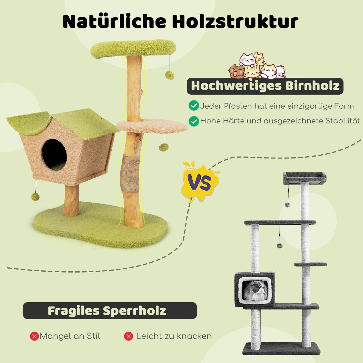 Askmy4Cats Kratzbaum – In Sekunden zum Katzenparadies zu Hause, 110 cm hoch - Askmy4Cats