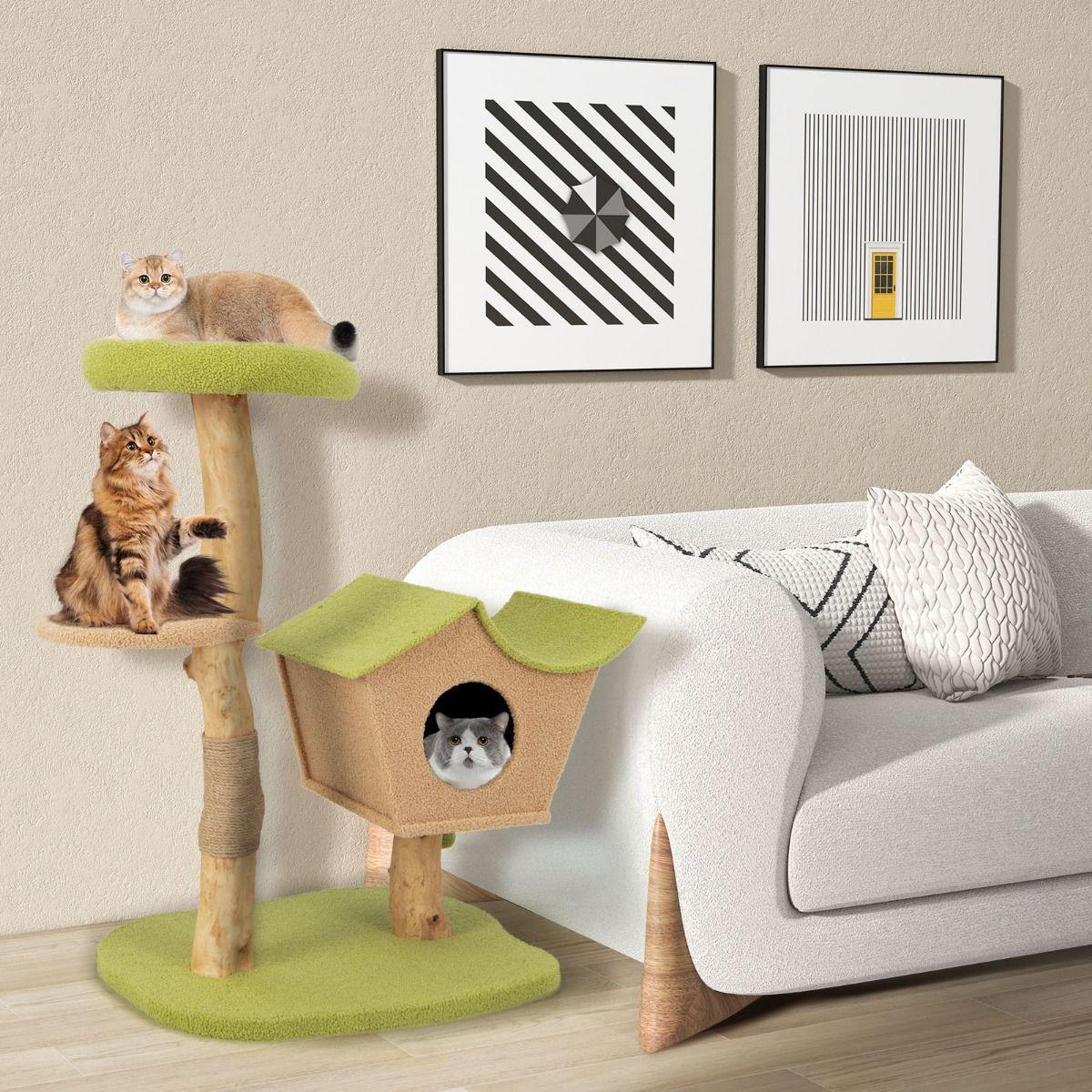 Askmy4Cats Kratzbaum – In Sekunden zum Katzenparadies zu Hause, 110 cm hoch - Askmy4Cats