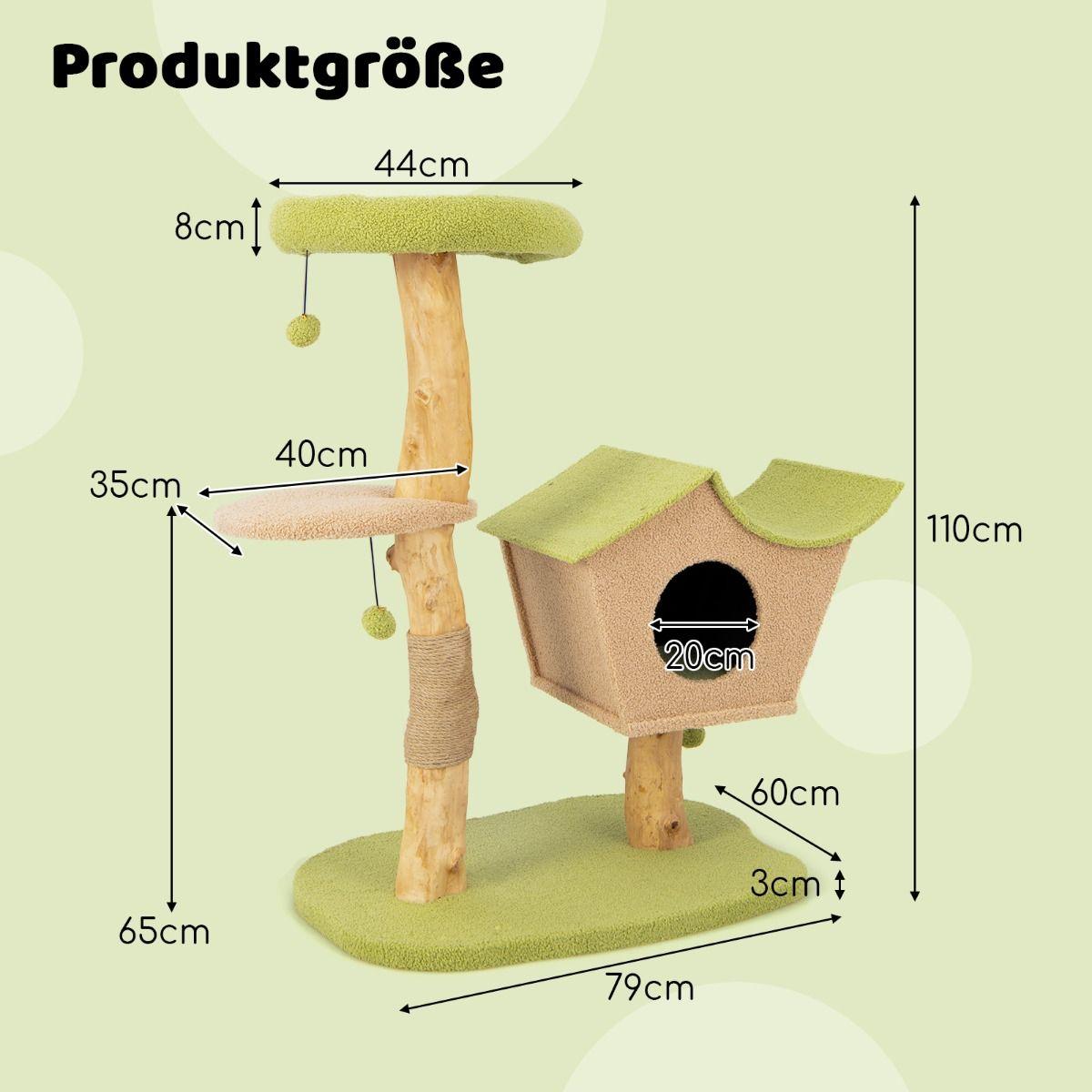 Askmy4Cats Kratzbaum – In Sekunden zum Katzenparadies zu Hause, 110 cm hoch - Askmy4Cats