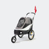 InnoPet Sporty Trailer in Grau – als Hundebuggy mit Vorderrad und Sicherheitsfahne | AskmyPets