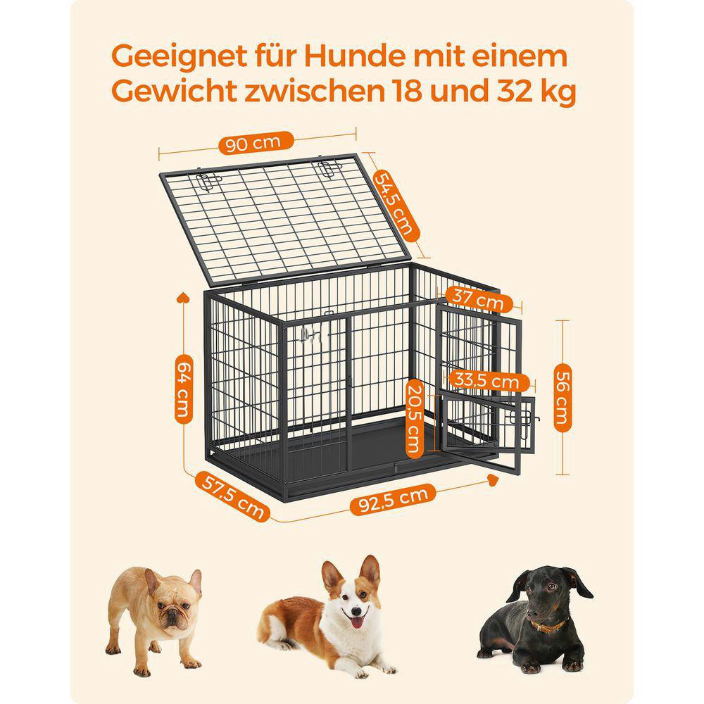 Luxus Hundekäfig mit zwei Türen