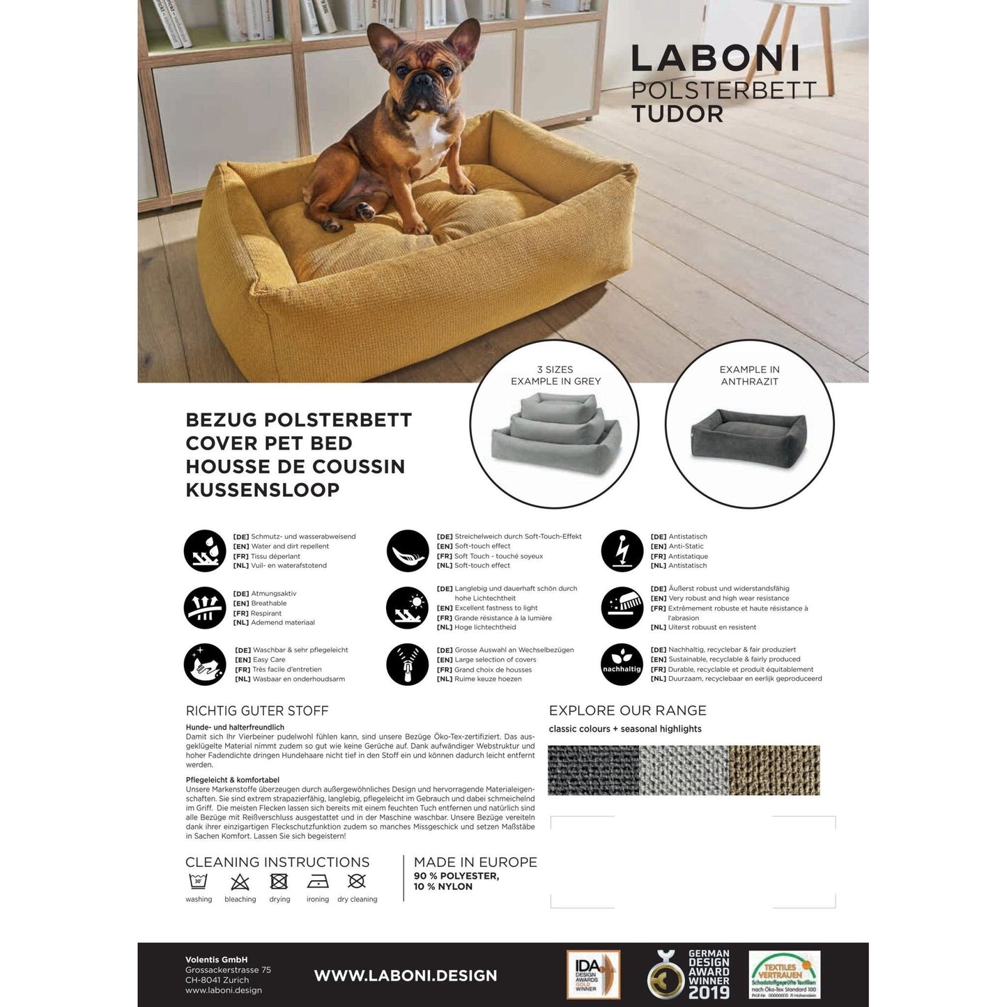 LABONI CLASSIC Hunde Betten - TUDOR - Askmy4Cats