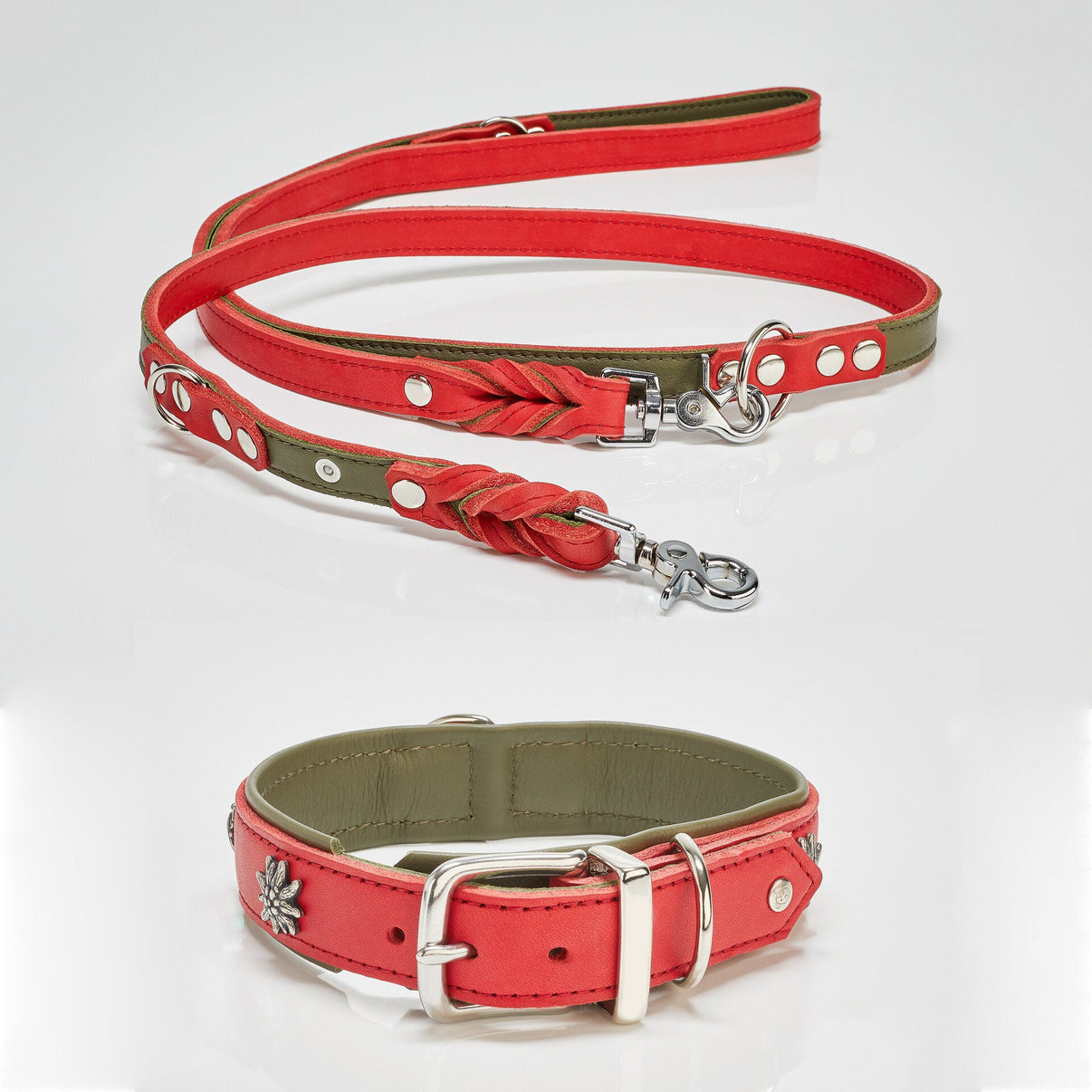 LABONI EDELWEISS - Elegantes Leine & Halsband Set für traditionsbewusste Hundefreunde - Askmy4Cats