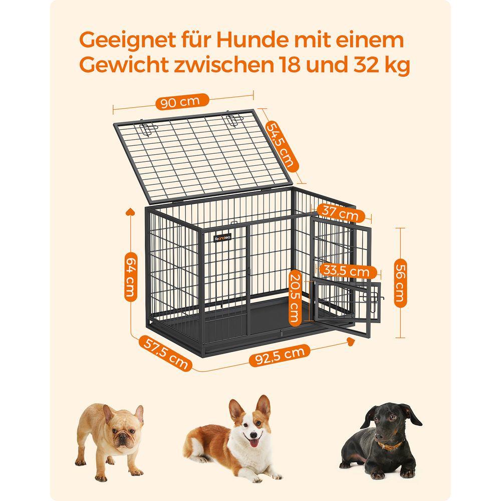 Luxus Hundekäfig mit zwei Türen - Askmy4Cats