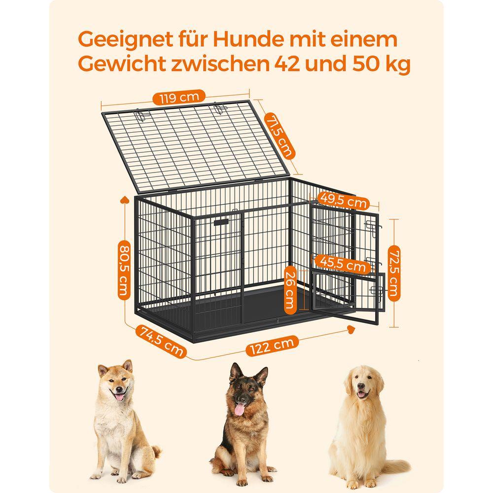 Luxus Hundekäfig mit zwei Türen - Askmy4Cats