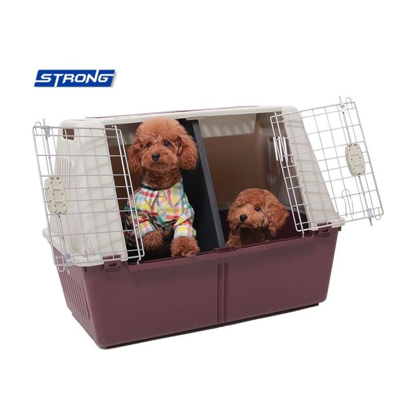 STRONG Doppel Hunde Autotransportbox mit Teiler - Askmy4Cats