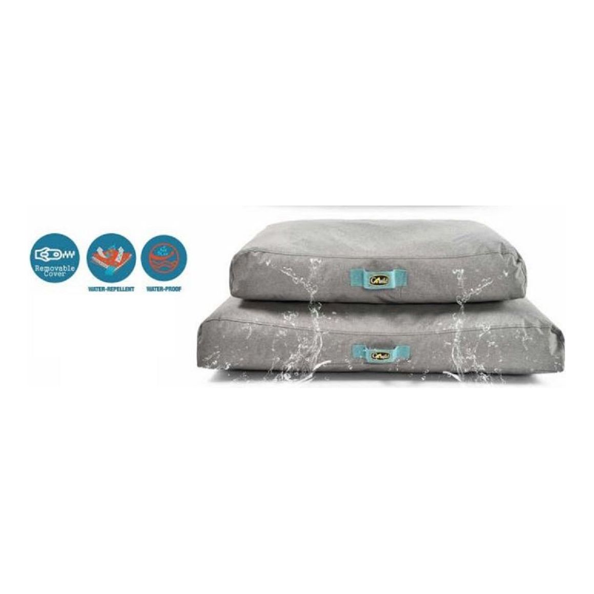 TOPMAST Hundebett, Hundekissen Wasserfest - Polyester Grau - 110 X 73 X 18 cm - Askmy4Cats