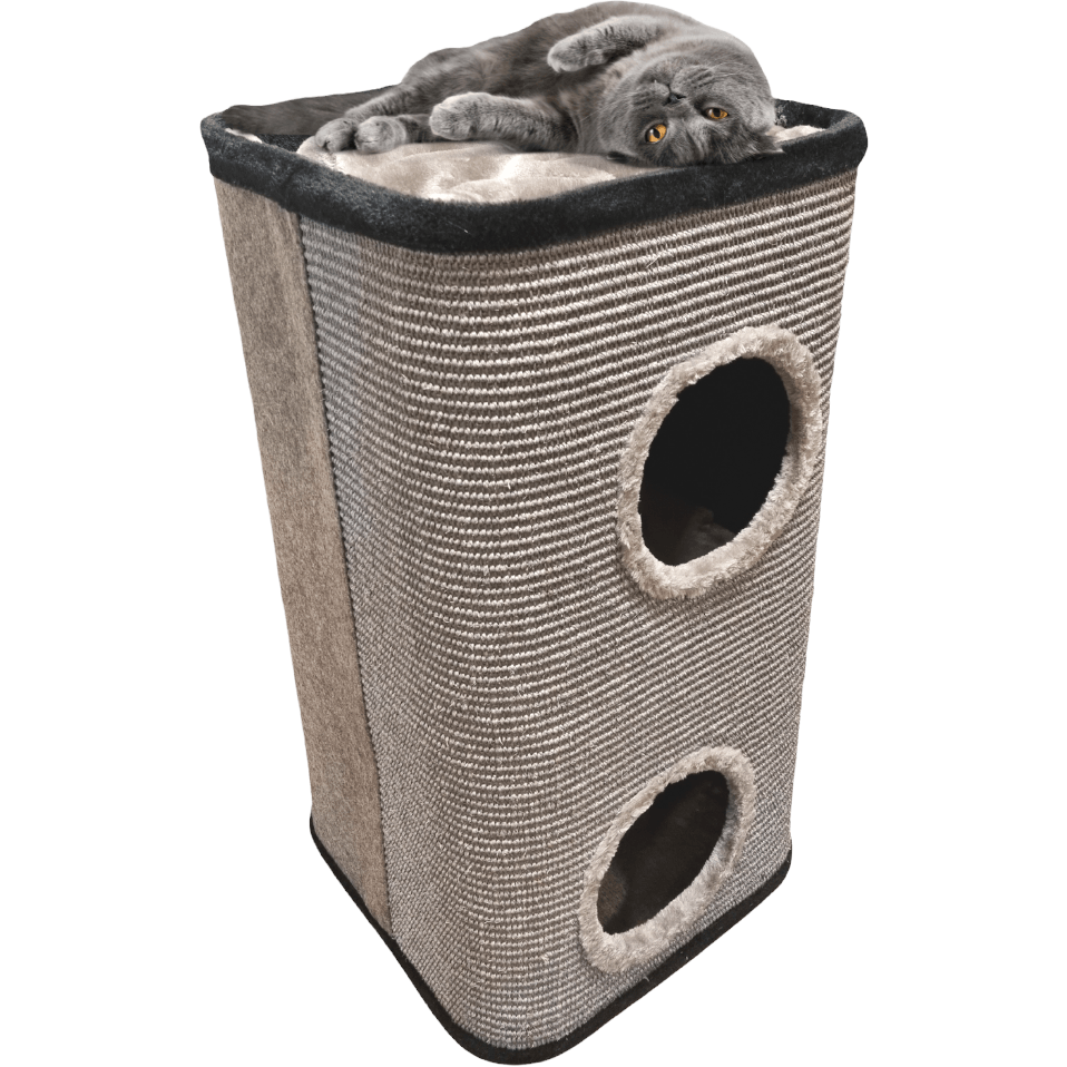 TOPMAST Kratztonne Cattower - Grau - Größe L - Askmy4Cats