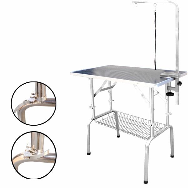 TOPMAST Trimmtisch aus Edelstahl, Höhenverstellbar - Askmy4Cats