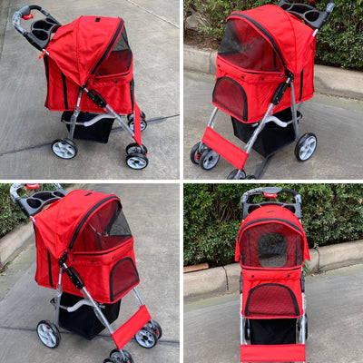 TOPMAST Vierrädriger Haustierbuggy für Hunde und Katzen - Askmy4Cats