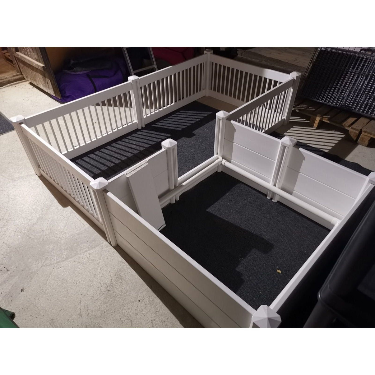TOPMAST Welpenbox für Hund und Katze + Welpenauslauf Askmy4Cats